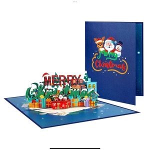 NEW. (Set of Two) 3D Pop-Up Christmas Greeting Cards